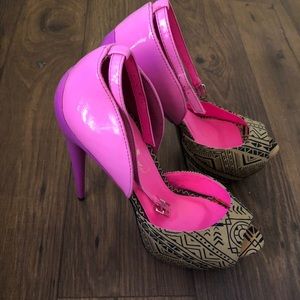 Pink high heels